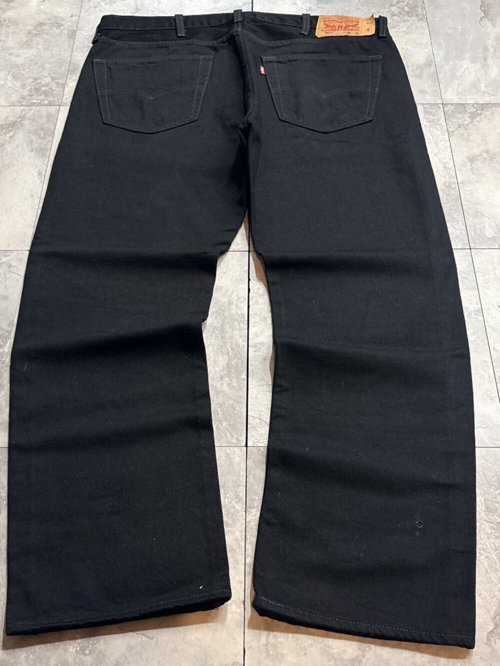 Levi's 501 Jeans Men's 38x30 Deep Black Denim Button Fly Y2K